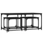 Mesas de centro apilables 3 piezas madera de ingeniería negro de , Mesas de centro - Ref: Foro24-835389, Precio: 55,33 €, Des...