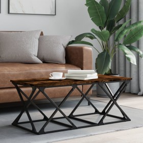 Mesa de centro madera de ingeniería roble ahumado 100x49x40 cm de , Mesas de centro - Ref: Foro24-835361, Precio: 45,81 €, De...