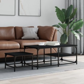Mesas de centro apilables 2 piezas madera de ingeniería negro de , Mesas de centro - Ref: Foro24-835394, Precio: 49,78 €, Des...
