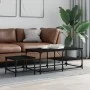 Mesas de centro apilables 2 piezas madera de ingeniería negro by , Coffee table - Ref: Foro24-835394, Price: 49,08 €, Discoun...