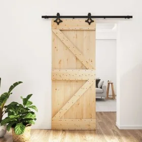 Puerta corredera con herrajes madera maciza de pino 85x210 cm von , Türen - Ref: Foro24-3203123, Preis: 187,96 €, Rabatt: %