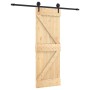 Puerta corredera con herrajes madera maciza de pino 70x210 cm de , Puertas - Ref: Foro24-3203227, Precio: 163,96 €, Descuento: %