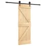 Puerta corredera con herrajes madera maciza de pino 70x210 cm by , Doors - Ref: Foro24-3203227, Price: 165,31 €, Discount: %