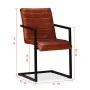 Sillas de comedor 6 unidades cuero auténtico marrón de , Sillas de comedor - Ref: Foro24-275239, Precio: 1,00 €, Descuento: %