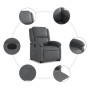 Sillón reclinable elevable eléctrico de cuero sintético gris en Sillones | Comprar online en Foru.es
