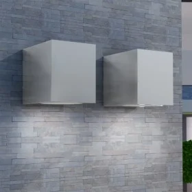 Lámparas de pared cúbicas para exteriores 2 piezas de vidaXL, Iluminación de exterior - Ref: Foro24-42224, Precio: 28,80 €, D...