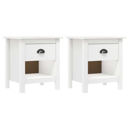 Mesitas de noche 2 uds Hill madera maciza de pino 46x35x49,5 cm de vidaXL, Mesitas de noche - Ref: Foro24-288968, Precio: 85,...