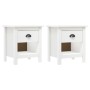 Mesitas de noche 2 uds Hill madera maciza de pino 46x35x49,5 cm de vidaXL, Mesitas de noche - Ref: Foro24-288968, Precio: 85,...
