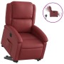 Sillón elevable eléctrico cuero artificial rojo tinto en Sillones | Comprar online en Foru.es