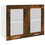Armario vitrina colgante madera roble ahumado 80x31x60 cm de , Armarios de cocina - Ref: Foro24-815594, Precio: 61,64 €, Desc...