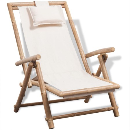Tumbona de exterior de bambú de vidaXL, Sillas de jardín - Ref: Foro24-41893, Precio: 88,73 €, Descuento: %