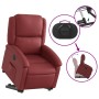 Sillón elevable eléctrico cuero artificial rojo tinto en Sillones | Comprar online en Foru.es