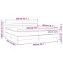 Cama box spring colchón luces LED tela marrón oscuro 200x200 cm de , Camas y somieres - Ref: Foro24-3133264, Precio: 592,97 €...