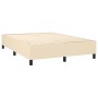 Cama box spring con colchón tela color crema 140x190 cm de , Camas y somieres - Ref: Foro24-3141694, Precio: 455,71 €, Descue...