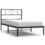 Estructura de cama con cabecero metal negro 80x200 cm de , Camas y somieres - Ref: Foro24-355454, Precio: 59,79 €, Descuento: %