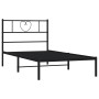 Estructura de cama con cabecero metal negro 80x200 cm de , Camas y somieres - Ref: Foro24-355454, Precio: 59,79 €, Descuento: %