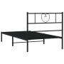 Estructura de cama con cabecero metal negro 80x200 cm de , Camas y somieres - Ref: Foro24-355454, Precio: 59,79 €, Descuento: %