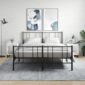 Mesitas noche 2 uds madera ingeniería blanco brillo 40x35x50 cm de , Mesitas de noche - Ref: Foro24-830737, Precio: 49,21 €, ...