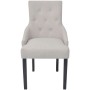 Sillas de comedor 2 unidades tela gris crema de vidaXL, Sillas de comedor - Ref: Foro24-242402, Precio: 325,56 €, Descuento: %