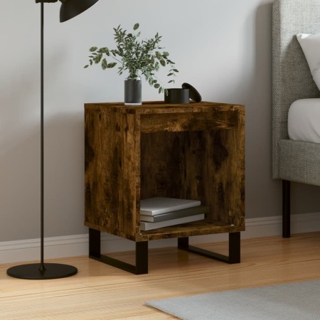Mesita de noche madera de ingeniería roble ahumado 40x35x50 cm de , Mesitas de noche - Ref: Foro24-830742, Precio: 38,95 €, D...