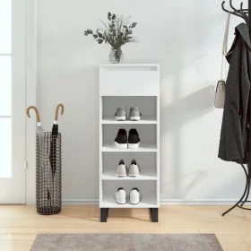 Mueble zapatero madera contrachapada blanco 40x36x105 cm de , Zapateros y organizadores de calzado - Ref: Foro24-831468, Prec...