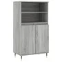 Tall Sonoma Gray Plywood Sideboard 60x36x110 cm by , Sideboards - Ref: Foro24-831482, Price: 76,64 €, Discount: %