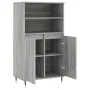Tall Sonoma Gray Plywood Sideboard 60x36x110 cm by , Sideboards - Ref: Foro24-831482, Price: 76,64 €, Discount: %