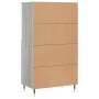 Tall Sonoma Gray Plywood Sideboard 60x36x110 cm by , Sideboards - Ref: Foro24-831482, Price: 76,64 €, Discount: %