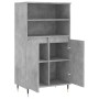 Aparador alto madera contrachapada gris hormigón 60x36x110 cm de , Aparadores - Ref: Foro24-831480, Precio: 72,50 €, Descuent...