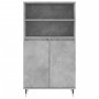 Aparador alto madera contrachapada gris hormigón 60x36x110 cm de , Aparadores - Ref: Foro24-831480, Precio: 72,50 €, Descuent...