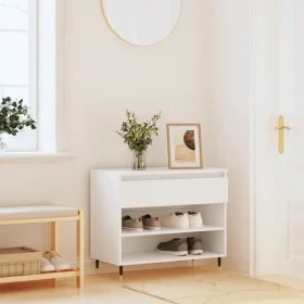 Mueble zapatero madera contrachapada blanco 70x36x60 cm de , Zapateros y organizadores de calzado - Ref: Foro24-831428, Preci...