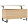 Mesa de centro madera contrachapada roble Sonoma 90x44,5x45 cm de , Mesas de centro - Ref: Foro24-830983, Precio: 65,32 €, De...