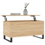 Mesa de centro madera contrachapada roble Sonoma 90x44,5x45 cm de , Mesas de centro - Ref: Foro24-830983, Precio: 65,32 €, De...