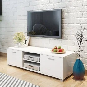 Mueble de TV blanco brillo 140x40,5x35 cm de vidaXL, Muebles TV - Ref: Foro24-243043, Precio: 118,50 €, Descuento: %