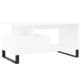 Mesa de centro madera contrachapada blanca 90x49x45 cm de , Mesas de centro - Ref: Foro24-831028, Precio: 75,31 €, Descuento: %