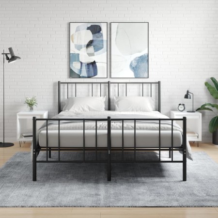 Mesitas noche 2 uds madera ingeniería blanco brillo 40x35x50 cm de , Mesitas de noche - Ref: Foro24-830721, Precio: 42,22 €, ...