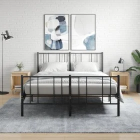 Mesitas noche 2 uds madera ingeniería roble Sonoma 40x35x50 cm de , Mesitas de noche - Ref: Foro24-830723, Precio: 45,56 €, D...