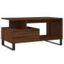 Mesa de centro madera contrachapada roble marrón 90x49x45 cm de , Mesas de centro - Ref: Foro24-831035, Precio: 65,28 €, Desc...