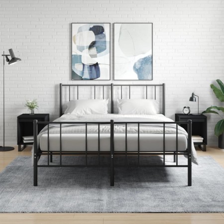 Mesitas de noche 2 uds madera de ingeniería negro 40x35x50 cm de , Mesitas de noche - Ref: Foro24-830735, Precio: 48,73 €, De...