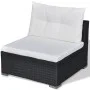 Set muebles de jardín 5 piezas y cojines ratán sintético negro de vidaXL, Conjuntos de jardín - Ref: Foro24-41872, Precio: 51...