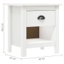 Mesitas de noche 2 uds Hill madera maciza de pino 46x35x49,5 cm de vidaXL, Mesitas de noche - Ref: Foro24-288968, Precio: 85,...