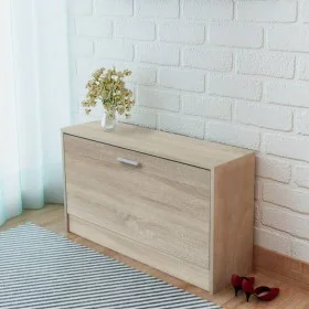 Banco zapatero de color roble 80x24x45 cm de vidaXL, Zapateros y organizadores de calzado - Ref: Foro24-243049, Precio: 73,59...