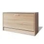 Banco zapatero de color roble 80x24x45 cm de vidaXL, Zapateros y organizadores de calzado - Ref: Foro24-243049, Precio: 73,59...