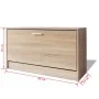 Banco zapatero de color roble 80x24x45 cm de vidaXL, Zapateros y organizadores de calzado - Ref: Foro24-243049, Precio: 73,59...
