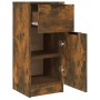 Aparador madera contrachapada color roble ahumado 30x30x70 cm de , Aparadores - Ref: Foro24-817000, Precio: 41,78 €, Descuent...