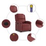 Sillón de masaje elevable eléctrico cuero artificial rojo tinto en Sillones | Comprar online en Foru.es