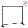 Soportes de telón de fondo 2 uds acero negro 254x243 cm de , Montajes de estudio - Ref: Foro24-3187466, Precio: 192,60 €, Des...