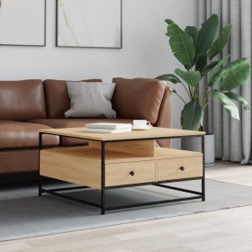 Mesa de centro madera de ingeniería roble Sonoma 80x80x45 cm de , Mesas de centro - Ref: Foro24-835290, Precio: 93,84 €, Desc...