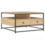 Mesa de centro madera de ingeniería roble Sonoma 80x80x45 cm de , Mesas de centro - Ref: Foro24-835290, Precio: 93,84 €, Desc...