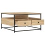 Mesa de centro madera de ingeniería roble Sonoma 80x80x45 cm de , Mesas de centro - Ref: Foro24-835290, Precio: 93,84 €, Desc...